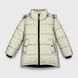 Куртка зимняя для девочки Текстура ажурный оливковый, цвет: 3D-черный
