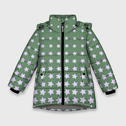 Куртка зимняя для девочки Звездное серебро, цвет: 3D-светло-серый