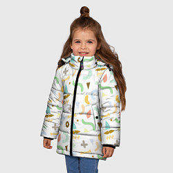 Куртка зимняя для девочки Little style, цвет: 3D-красный — фото 2