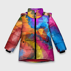 Куртка зимняя для девочки Super colors, цвет: 3D-красный