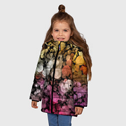 Куртка зимняя для девочки Яркий фон боке, цвет: 3D-черный — фото 2