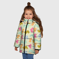 Куртка зимняя для девочки Color figures, цвет: 3D-светло-серый — фото 2