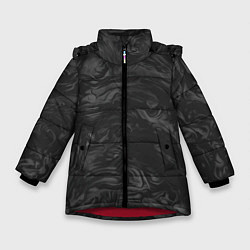 Куртка зимняя для девочки Dark texture, цвет: 3D-красный