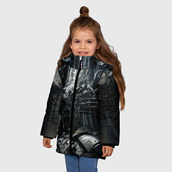 Куртка зимняя для девочки Кибернетическая леди, цвет: 3D-светло-серый — фото 2