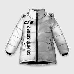 Куртка зимняя для девочки Counter-Strike 2 glitch на светлом фоне: по-вертик, цвет: 3D-черный