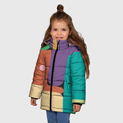 Куртка зимняя для девочки Современный авангард, цвет: 3D-черный — фото 2