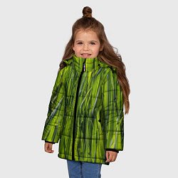 Куртка зимняя для девочки Ландшафт зелень, цвет: 3D-светло-серый — фото 2