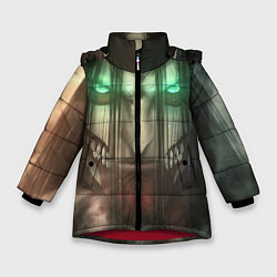 Куртка зимняя для девочки Атака Титанов Eren Yaeger, цвет: 3D-красный