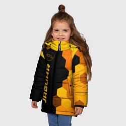 Куртка зимняя для девочки Jaguar - gold gradient: по-вертикали, цвет: 3D-черный — фото 2