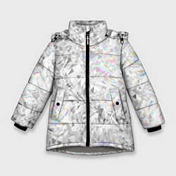 Куртка зимняя для девочки Бриллиант в воде, цвет: 3D-светло-серый