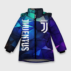 Куртка зимняя для девочки Juventus logo blue, цвет: 3D-светло-серый