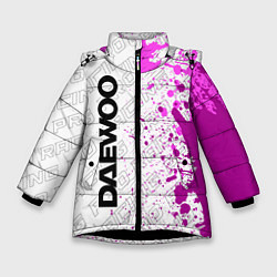 Куртка зимняя для девочки Daewoo pro racing: по-вертикали, цвет: 3D-черный