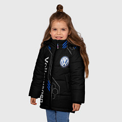 Куртка зимняя для девочки Volkswagen - blue technology, цвет: 3D-светло-серый — фото 2