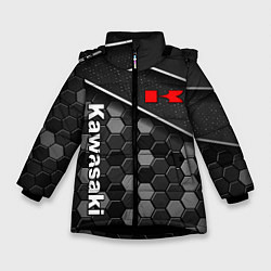 Куртка зимняя для девочки Kawasaki - технологическая, цвет: 3D-черный