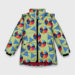 Зимняя куртка для девочки Круг и треугольник
