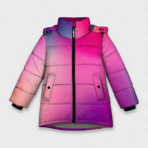 Зимняя куртка для девочки Футболка розовая палитра / 3D-Светло-серый – фото 1