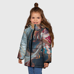 Куртка зимняя для девочки Москва палитра, цвет: 3D-светло-серый — фото 2