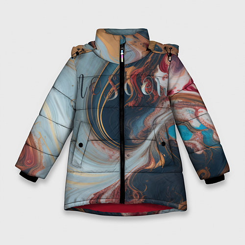 Зимняя куртка для девочки Москва палитра / 3D-Красный – фото 1