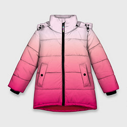 Куртка зимняя для девочки Оттенки розового градиент, цвет: 3D-красный