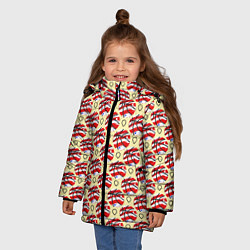 Куртка зимняя для девочки Силуэт мяча, цвет: 3D-черный — фото 2