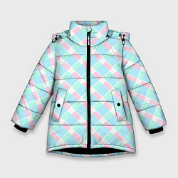 Куртка зимняя для девочки Клетка из фильма Барби, цвет: 3D-черный