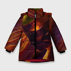 Куртка зимняя для девочки Ангел огня, цвет: 3D-красный