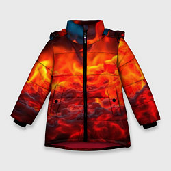 Куртка зимняя для девочки Магма, цвет: 3D-красный