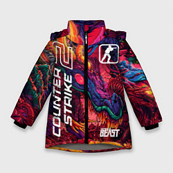 Куртка зимняя для девочки CS 2 hyper beast, цвет: 3D-светло-серый