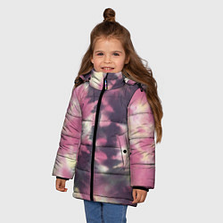 Куртка зимняя для девочки Tie-Dye дизайн, цвет: 3D-красный — фото 2