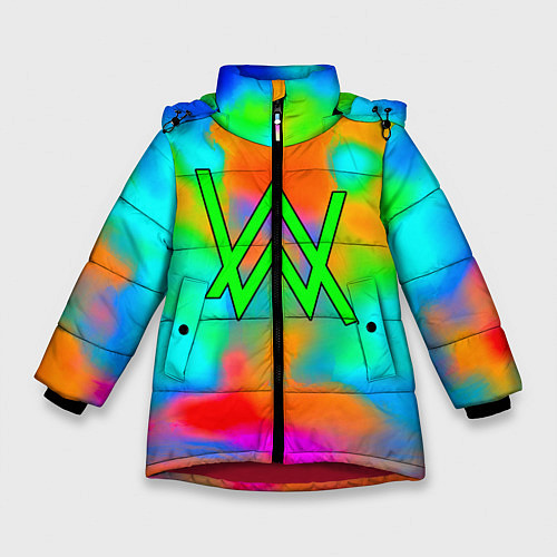 Зимняя куртка для девочки Alan walker toxic music / 3D-Красный – фото 1