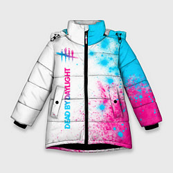 Зимняя куртка для девочки Dead by Daylight neon gradient style: по-вертикали