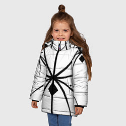 Куртка зимняя для девочки Пауки узор, цвет: 3D-красный — фото 2