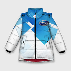 Куртка зимняя для девочки Subaru art, цвет: 3D-красный