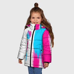 Куртка зимняя для девочки League of Legends neon gradient style по-вертикали, цвет: 3D-черный — фото 2