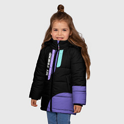 Куртка зимняя для девочки Мой добрый друг, цвет: 3D-черный — фото 2