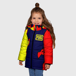 Куртка зимняя для девочки Pubg military game, цвет: 3D-черный — фото 2