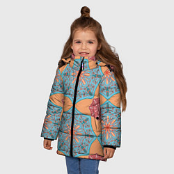 Куртка зимняя для девочки Ажурный орнамент, цвет: 3D-черный — фото 2