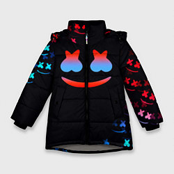 Куртка зимняя для девочки Маршмеллоу неон, цвет: 3D-светло-серый