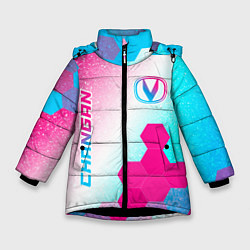 Зимняя куртка для девочки Changan neon gradient style вертикально