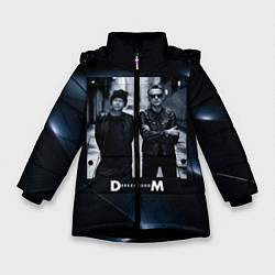 Куртка зимняя для девочки Depeche Mode - Мартин и Дэйв, цвет: 3D-черный