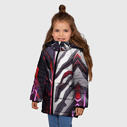 Куртка зимняя для девочки Броня адская и райская красная, цвет: 3D-черный — фото 2