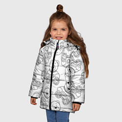 Куртка зимняя для девочки Мишки из СССР, цвет: 3D-светло-серый — фото 2
