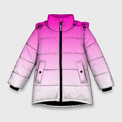 Зимняя куртка для девочки Розово-белый градиент