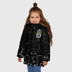 Куртка зимняя для девочки Фк Ювентус, цвет: 3D-черный — фото 2