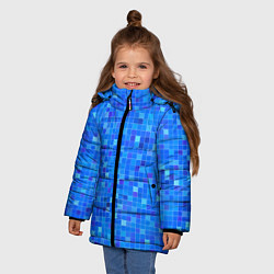 Куртка зимняя для девочки Голубая мозаика, цвет: 3D-красный — фото 2