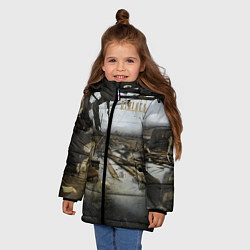 Куртка зимняя для девочки STALKER 2 дом на болотах, цвет: 3D-красный — фото 2