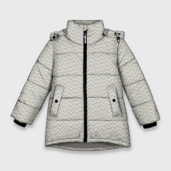 Куртка зимняя для девочки Текстура переплетения твил, цвет: 3D-светло-серый