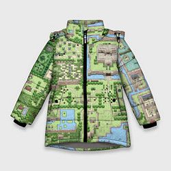 Куртка зимняя для девочки Zelda: карта, цвет: 3D-светло-серый