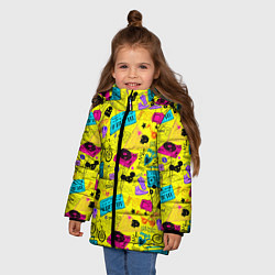 Куртка зимняя для девочки Music sound, цвет: 3D-светло-серый — фото 2