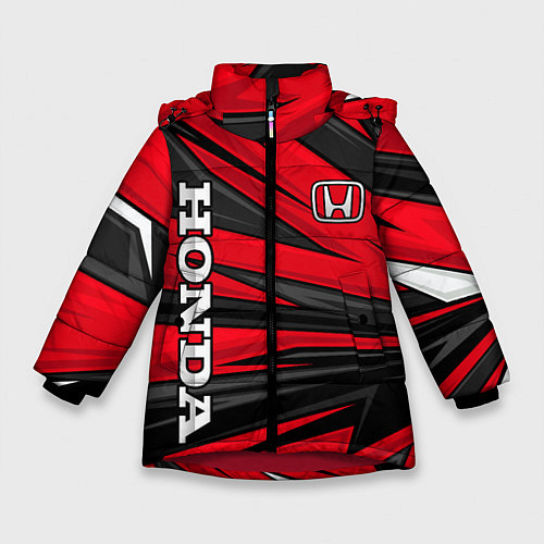 Зимняя куртка для девочки Red sport - honda / 3D-Красный – фото 1